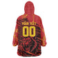 Custom Cameroon Red Lion Kid Wearable Blanket Hoodie Africa Football Champion Series 2026