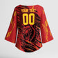 Custom Cameroon Red Lion Kimono Sleeve Blouse Africa Football Champion Series 2026