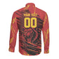 Custom Cameroon Red Lion Long Sleeve Button Shirt Africa Football Champion Series 2026
