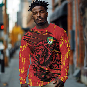 Custom Cameroon Red Lion Long Sleeve Shirt Africa Football Champion Series 2026