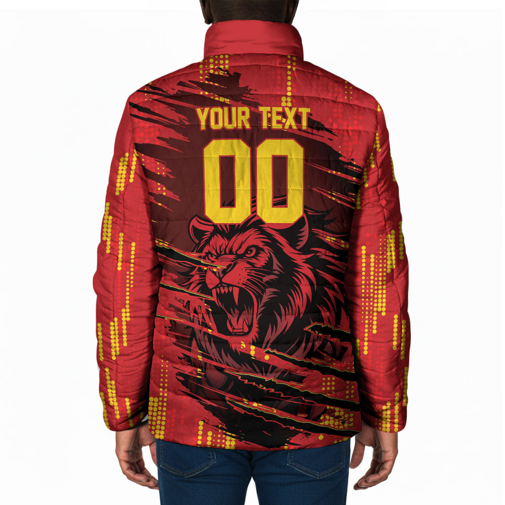 Custom Cameroon Red Lion Padded Jacket Africa Football Champion Series 2026