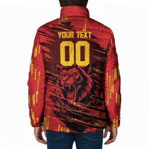 Custom Cameroon Red Lion Padded Jacket Africa Football Champion Series 2026