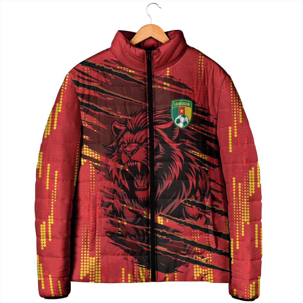 Custom Cameroon Red Lion Padded Jacket Africa Football Champion Series 2026