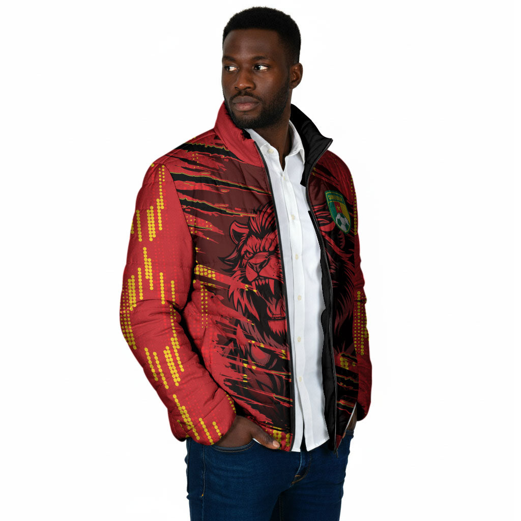 Custom Cameroon Red Lion Padded Jacket Africa Football Champion Series 2026