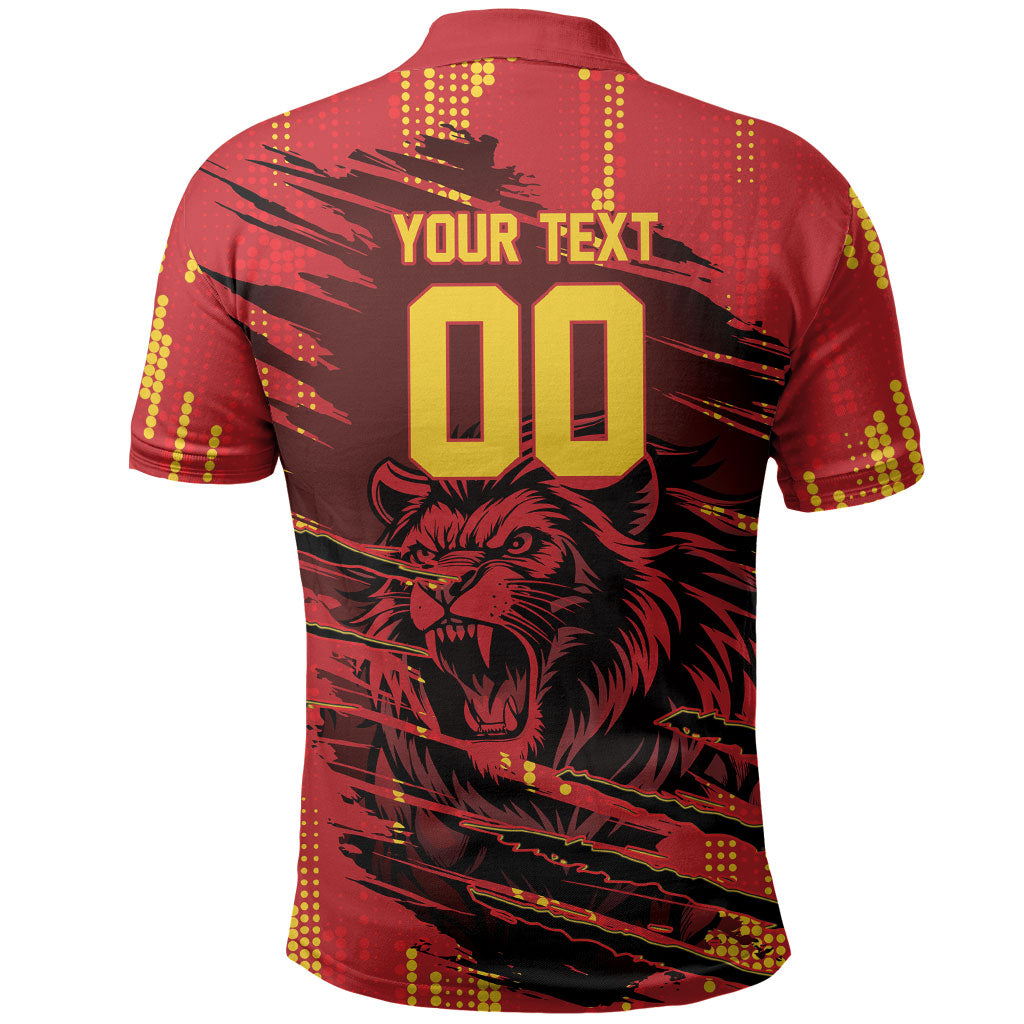 Custom Cameroon Red Lion Polo Shirt Africa Football Champion Series 2026