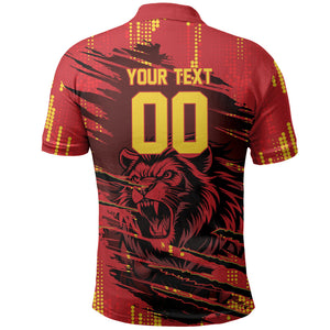 Custom Cameroon Red Lion Polo Shirt Africa Football Champion Series 2026