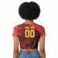 Custom Cameroon Red Lion Raglan Cropped T shirt Africa Football Champion Series 2026