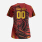 Custom Cameroon Red Lion Scrub Top Africa Football Champion Series 2026