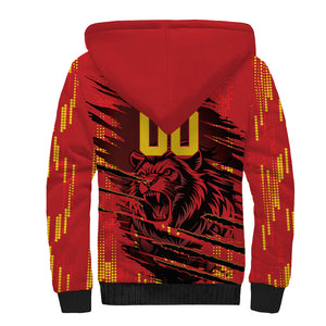 Custom Cameroon Red Lion Sherpa Hoodie Africa Football Champion Series 2026