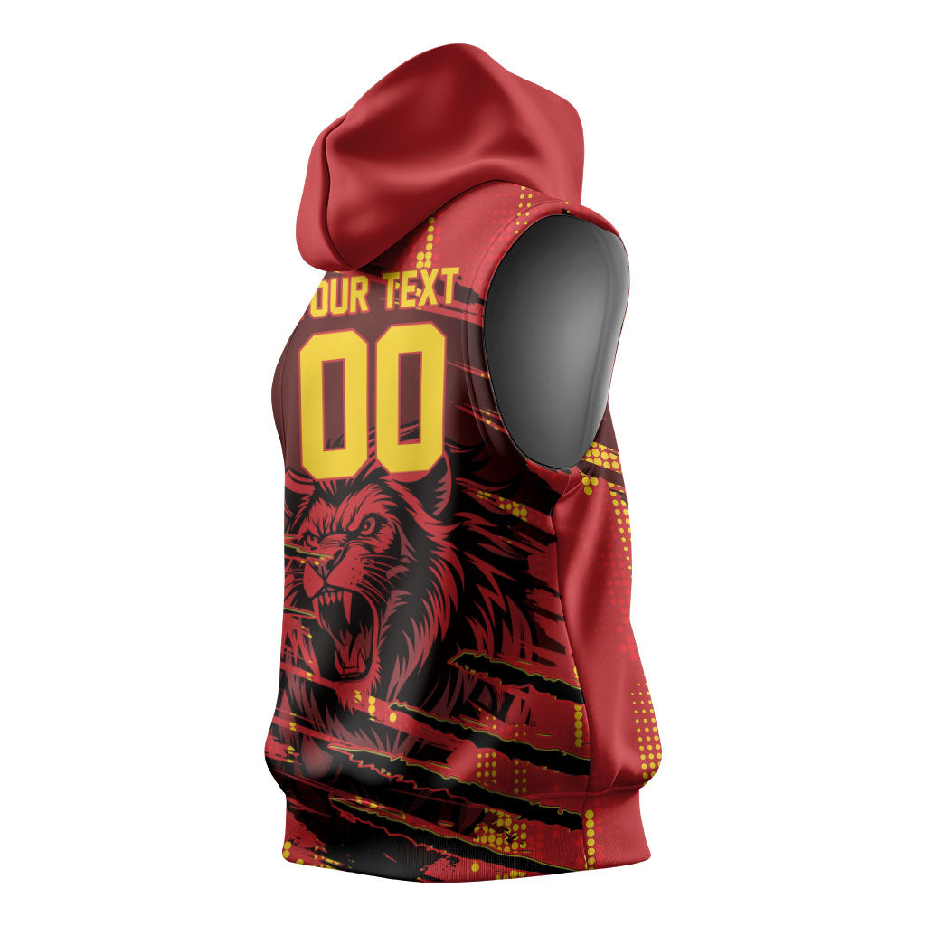 Custom Cameroon Red Lion Sleeveless Hoodie Africa Football Champion Series 2026