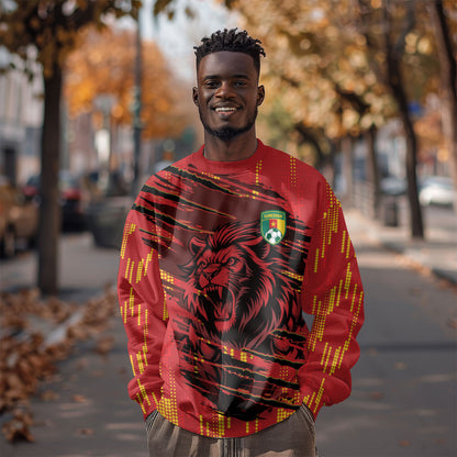 Custom Cameroon Red Lion Sweatshirt Africa Football Champion Series 2026