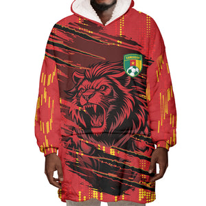 Custom Cameroon Red Lion Wearable Blanket Hoodie Africa Football Champion Series 2026