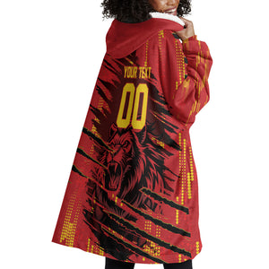 Custom Cameroon Red Lion Wearable Blanket Hoodie Africa Football Champion Series 2026