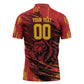 Custom Cameroon Red Lion Zipper Polo Shirt Africa Football Champion Series 2026