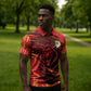 Custom Cameroon Red Lion Zipper Polo Shirt Africa Football Champion Series 2026