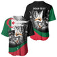 Personalized Algeria Baseball Jersey Algerian Flag With a Fennec Fox LT9