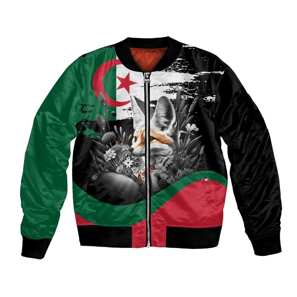Personalized Algeria Bomber Jacket Algerian Flag With a Fennec Fox - African Pride