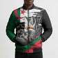 Personalized Algeria Bomber Puffer Jacket Algerian Flag With a Fennec Fox - African Pride