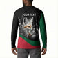 Personalized Algeria Button Sweatshirt Algerian Flag With a Fennec Fox