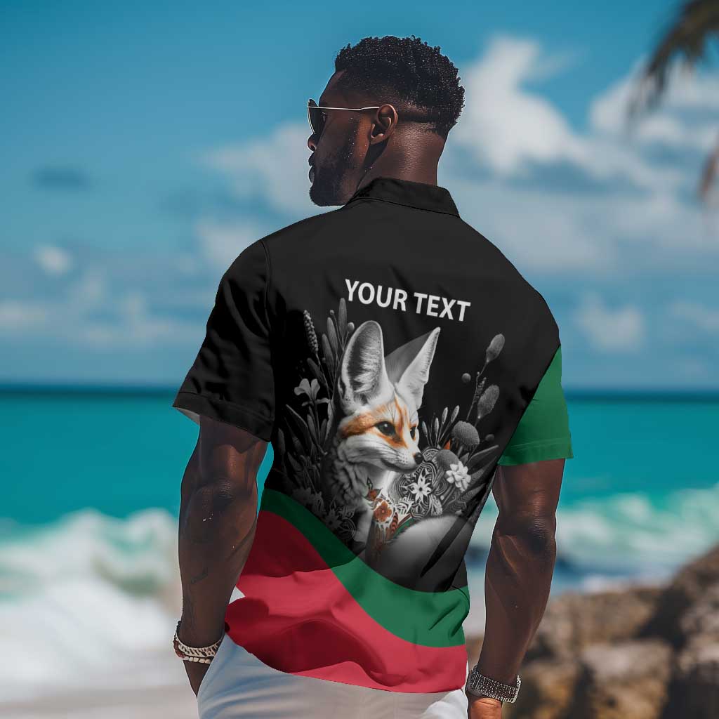 Personalized Algeria Hawaiian Shirt Algerian Flag With a Fennec Fox LT9