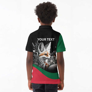Personalized Algeria Kid Polo Shirt Algerian Flag With a Fennec Fox LT9