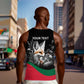 Personalized Algeria Men Tank Top Algerian Flag With a Fennec Fox - African Pride