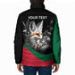 Personalized Algeria Padded Jacket Algerian Flag With a Fennec Fox - African Pride