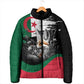 Personalized Algeria Padded Jacket Algerian Flag With a Fennec Fox - African Pride