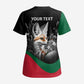 Personalized Algeria Scrub Top Algerian Flag With a Fennec Fox - African Pride