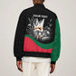 Personalized Algeria Sleeve Zip Bomber Jacket Algerian Flag With a Fennec Fox - African Pride