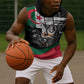 Personalized Algeria Sleeveless Hoodie Algerian Flag With a Fennec Fox - African Pride