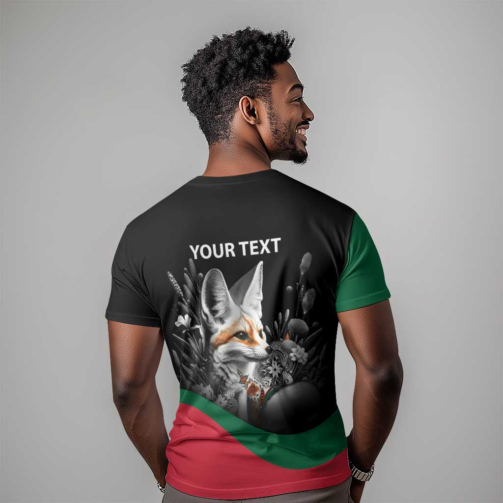 Personalized Algeria T shirt Algerian Flag With a Fennec Fox - African Pride