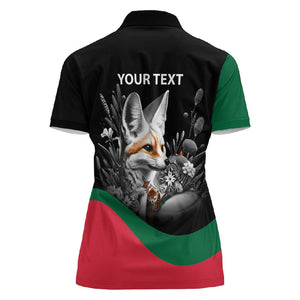 Personalized Algeria Women Polo Shirt Algerian Flag With a Fennec Fox - African Pride