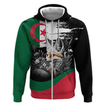 Personalized Algeria Zip Hoodie Algerian Flag With a Fennec Fox - African Pride