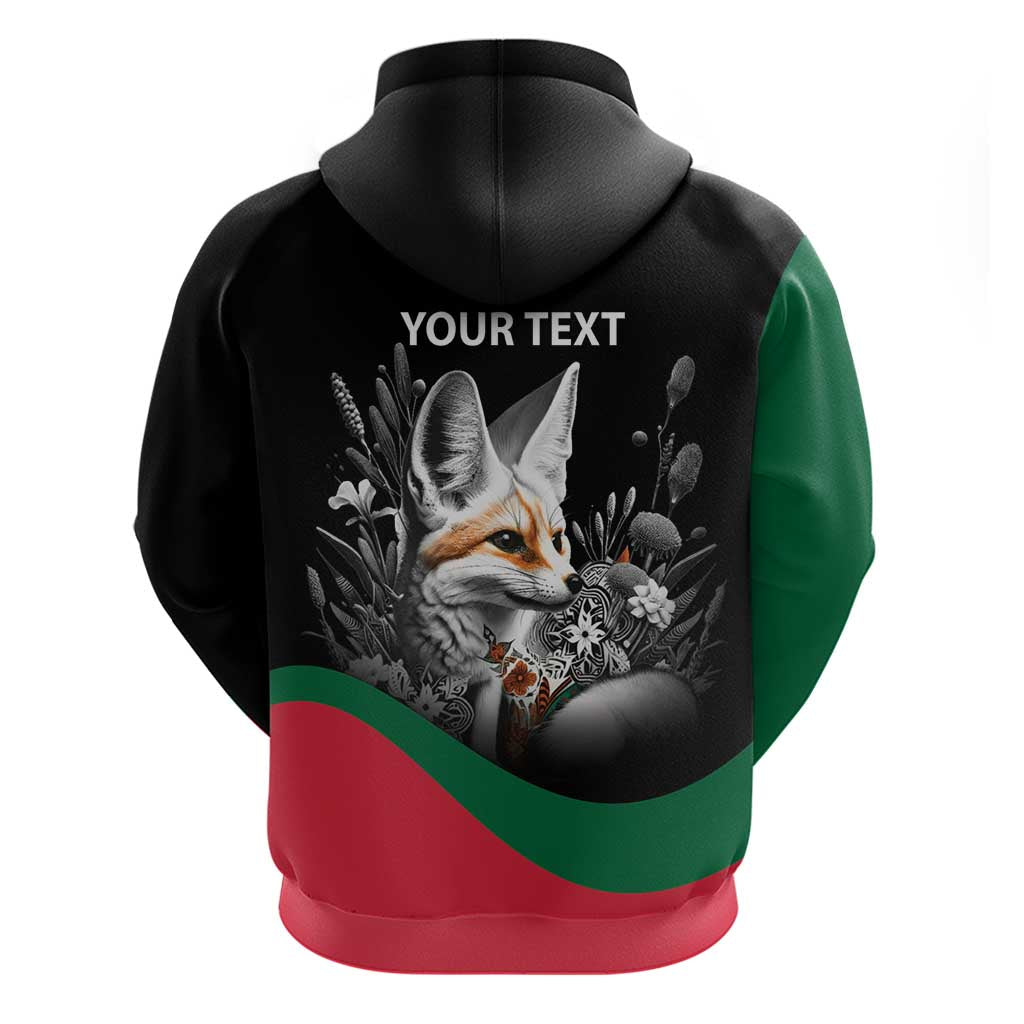 Personalized Algeria Zip Hoodie Algerian Flag With a Fennec Fox - African Pride