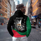Personalized Algeria Zip Hoodie Algerian Flag With a Fennec Fox - African Pride