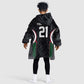 Custom Football Algeria Palestine Kid Wearable Blanket Hoodie Special Edition 2023-2024 - African Pride