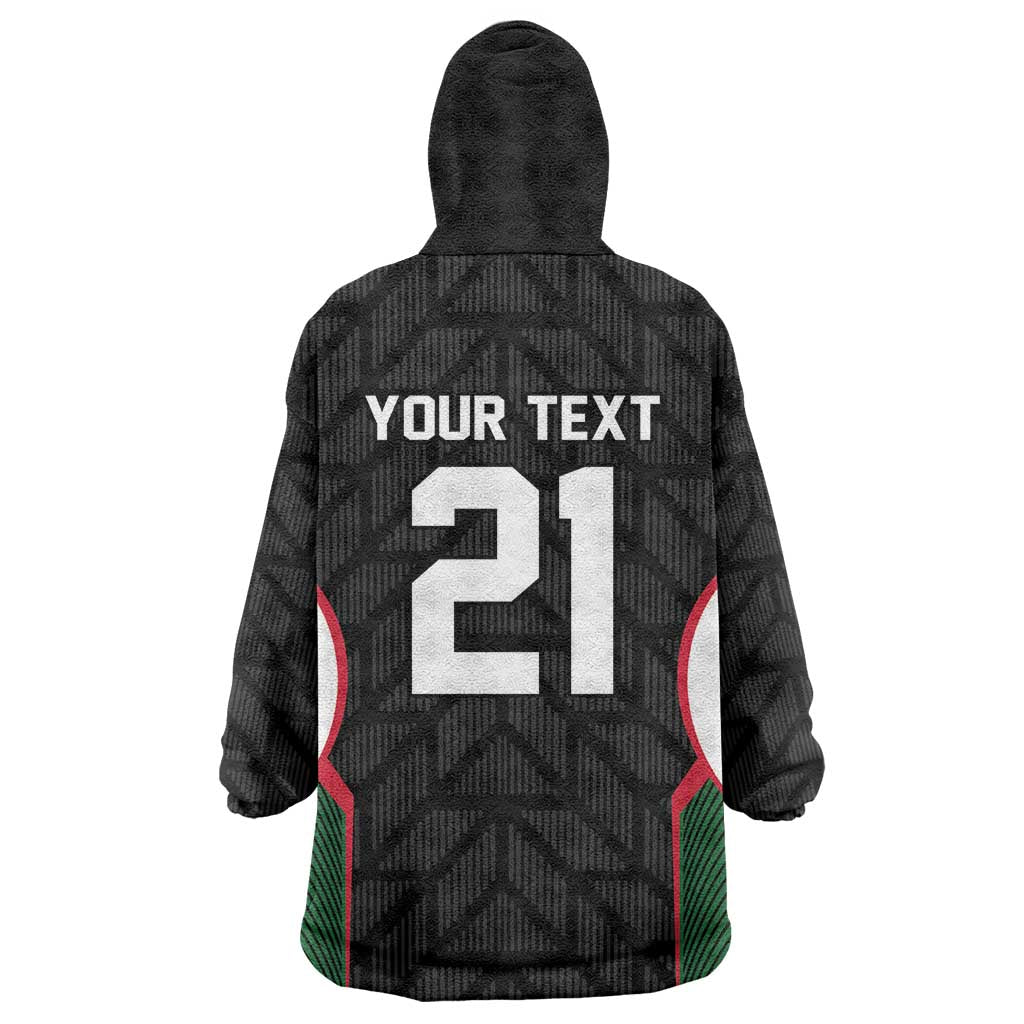Custom Football Algeria Palestine Kid Wearable Blanket Hoodie Special Edition 2023-2024 - African Pride