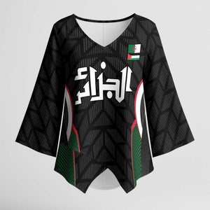 Custom Football Algeria Palestine Kimono Sleeve Blouse Special Edition 2023-2024 - African Pride