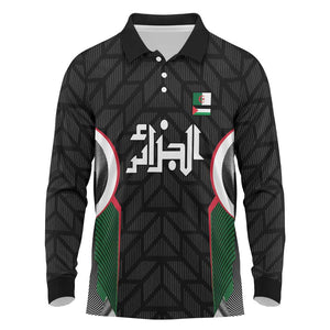 Custom Football Algeria Palestine Long Sleeve Polo Shirt Special Edition 2023-2024 - African Pride