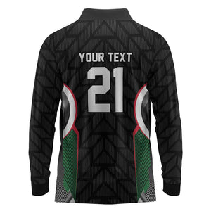 Custom Football Algeria Palestine Long Sleeve Polo Shirt Special Edition 2023-2024 - African Pride