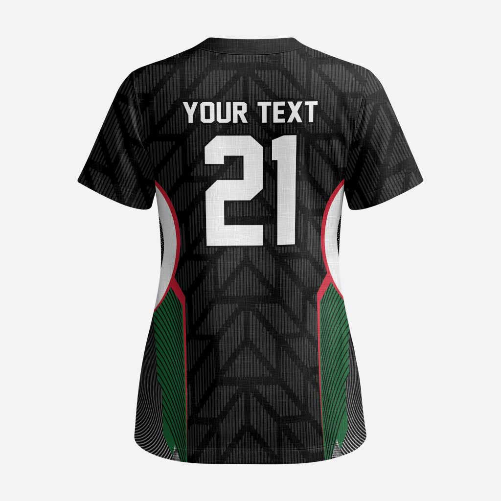 Custom Football Algeria Palestine Scrub Top Special Edition 2023-2024 - African Pride