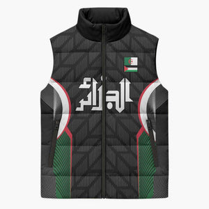 Custom Football Algeria Palestine Sleeveless Puffer Jacket Special Edition 2023-2024 - African Pride