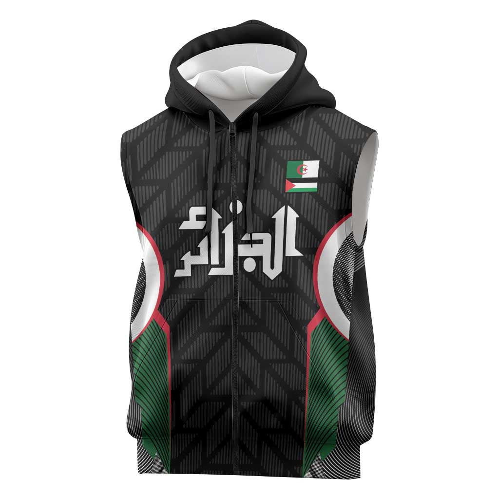 Custom Football Algeria Palestine Sleeveless Zip Hoodie Special Edition 2023-2024 - African Pride