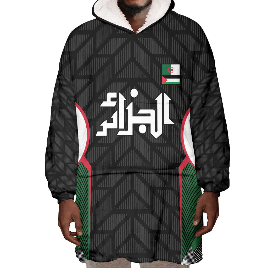 Custom Football Algeria Palestine Wearable Blanket Hoodie Special Edition 2023-2024 - African Pride
