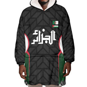 Custom Football Algeria Palestine Wearable Blanket Hoodie Special Edition 2023-2024 - African Pride