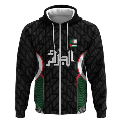 Custom Football Algeria Palestine Zip Hoodie Special Edition 2023-2024 - African Pride