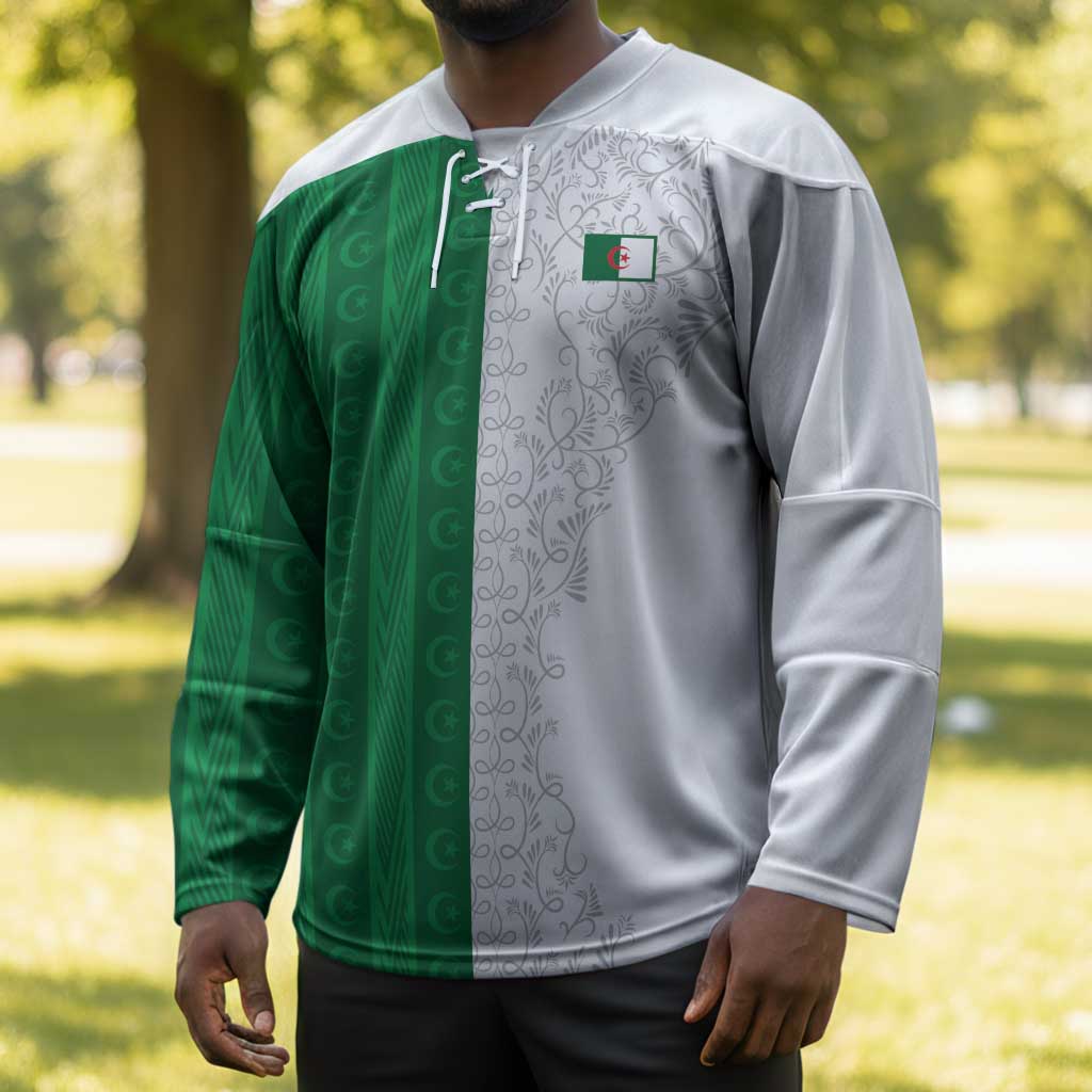 World Football 2026 Algeria Custom Hockey Jersey Algeria Culture Heritage - African Pride
