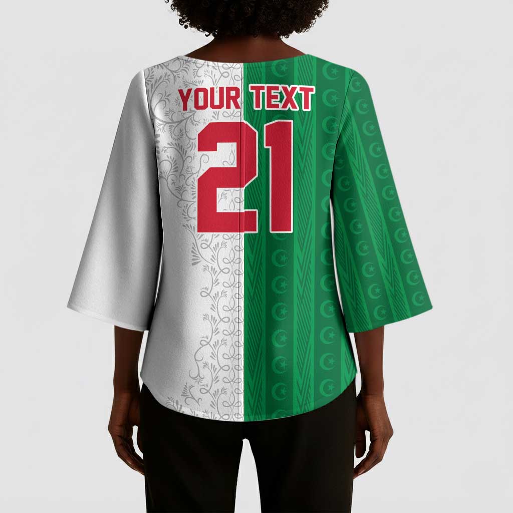 World Football 2026 Algeria Custom Kimono Sleeve Blouse Algeria Culture Heritage - African Pride