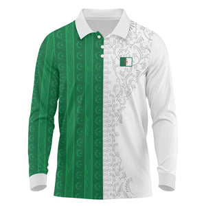 World Football 2026 Algeria Custom Long Sleeve Polo Shirt Algeria Culture Heritage - African Pride